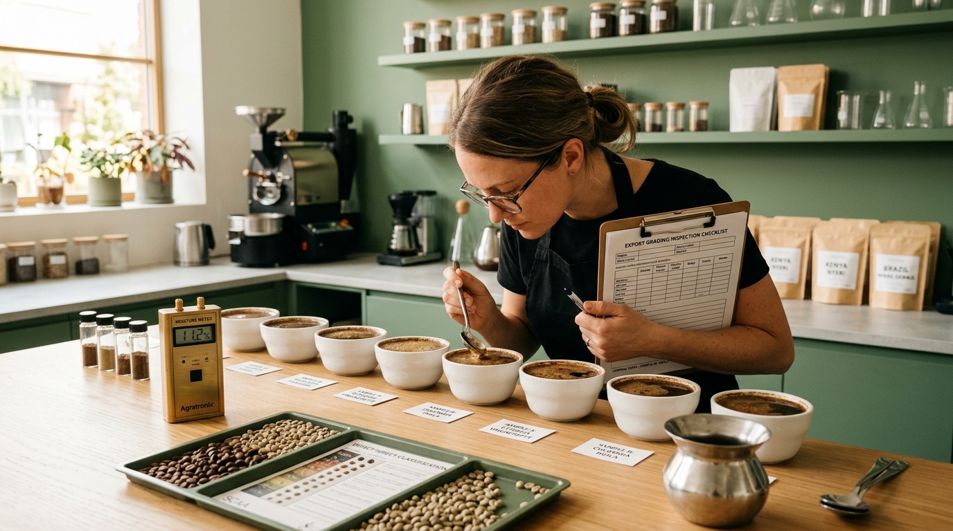 Coffee Quality Testing, Moisture Analysis and Cupping